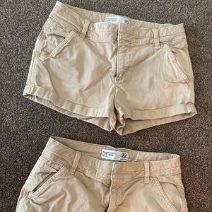 Abercrombie and Fitch Khaki shorts 00 (two pair)